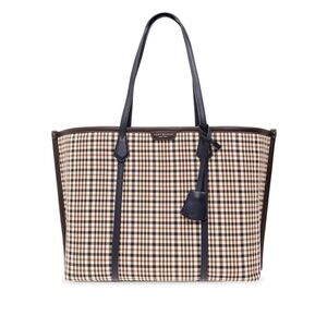 Tory Burch Plaid Triple Compartment Tote